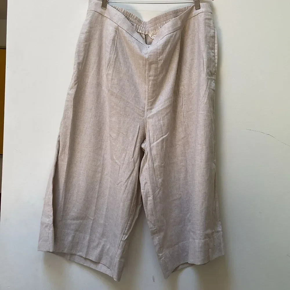 Banana Republic Beige Linen Blend Trousers XXL